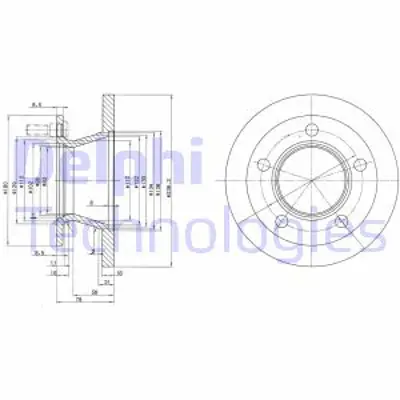 DELPHI BG2494 Fren Dıskı (Cıftlı Paket) Delıksız Ã–n Mb100 Mb801987 > 10/1995 A6314200772