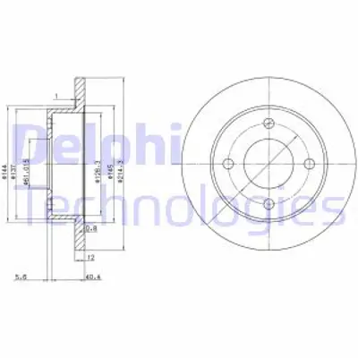 DELPHI BG2566 Fren Dıskı (Cıftlı Paket) Delıksız Ã–n Mıcra12/1988 > 12/1992 4020627B01