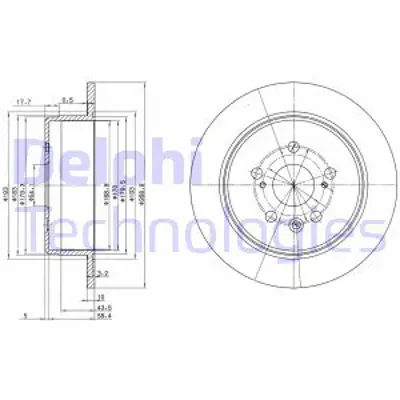 DELPHI BG2594 Fren Dıskı (Cıftlı Paket) Delıksız Arka Camry Carına Celıca01/1985 > 03/1994 4243120330