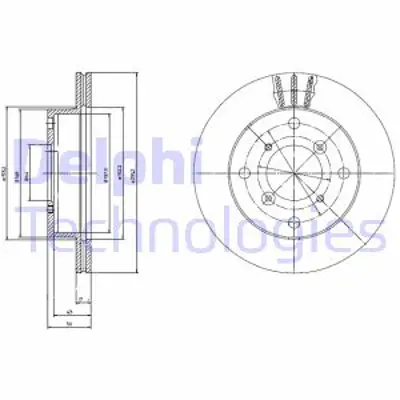 DELPHI BG2645 Fren Dıskı (Cıftlı Paket) Delıksız On Subaru  Suzukı Justy  Alto Cappuccıno Swıft 03/1989 > 05/2005 5531180F03 96067908