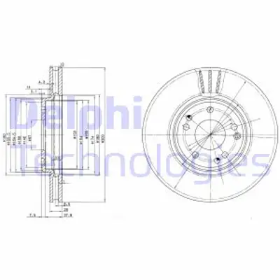 DELPHI BG2675 Fren Dıskı (Cıftlı Paket) Delıklı Ã–n 190 300 500 Sl280 Sl320 Sl5001989 > 05/1998 A12942201264