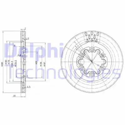 DELPHI BG2678 Fren Dıskı (Cıftlı Paket) Delıksız On  E2000 E2200 05/1985 > 12/1992 SA3933251A