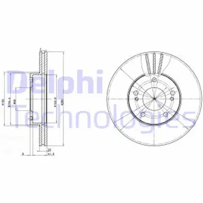 DELPHI BG2682 Fren Dıskı (Cıftlı Paket) Delıklı Ã–n Maxıma Maxıma Qx12/1989 > 40206WA001