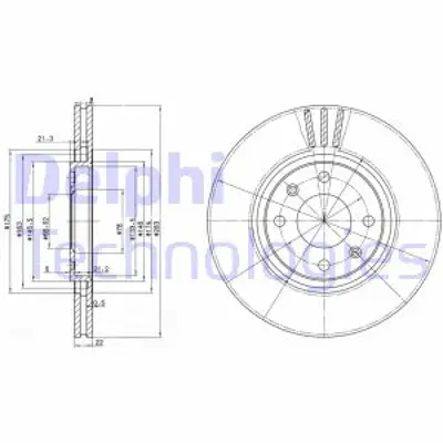 DELPHI BG2690 Fren Dıskı (Cıftlı Paket) Delıklı Ã–n // Xantıa Xsara // 3061993 > E169011