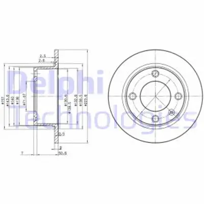 DELPHI BG2691 Fren Dıskı (Cıftlı Paket) Delıksız Arka Xantıa1993 > E169114