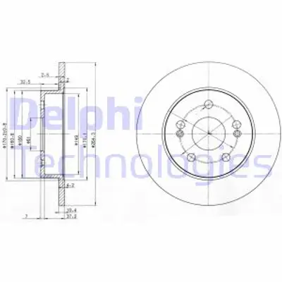 DELPHI BG2698 Fren Aynası Arka 8671019317