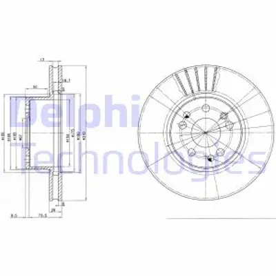 DELPHI BG2737 Fren Dıskı (Cıftlı Paket) Delıklı Ã–n 300 S280 S32002/1991 > 01/1999 A140421031264