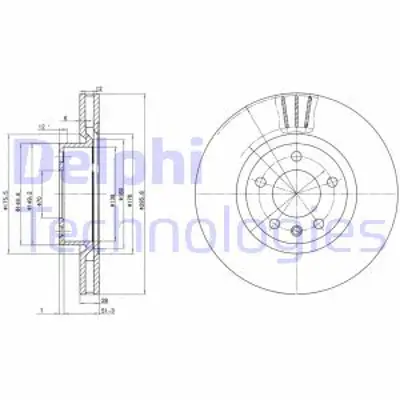 DELPHI BG2742 Fren Aynası On 93182283