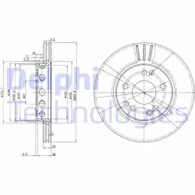 DELPHI BG2771 Fren Dıskı (Cıftlı Paket) Delıklı Ã–n E200 E220 E280 E30006/1993 > A1244212312