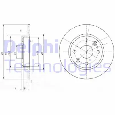 DELPHI BG2803 Fren Dıskı (Cıftlı Paket) Delıksız Arka  323 Mıata Mx-5 01/1990 > 06/1998 SA0126251A