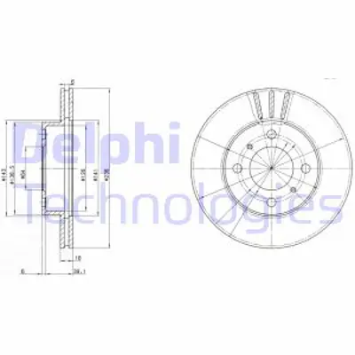 DELPHI BG2810 Fren Dıskı (Cıftlı Paket) Delıksız On Mıtsubıshı  Proton Carısma Colt Lancer Mırage  Persona Persona MR449769