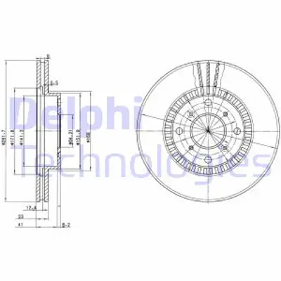 DELPHI BG2815 Fren Dıskı (Cıftlı Paket) Delıklı Ã–n Honda Nsx Prelude01/1991 > 12/2005 45251SS0A10