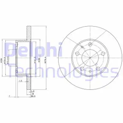 DELPHI BG2845 Fren Dıskı (Cıftlı Paket) Delıksız On Jumper Relay  Ducato  Boxer 02/1994 > 07/2006 71772543 E169015