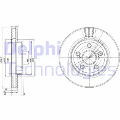 DELPHI BG2880 Fren Dıskı (Cıftlı Paket) Delıksız On  Carına E Celıca 02/1992 > 10/1999 4351220620