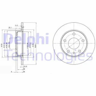 DELPHI BG2914 Fren Dıskı (Cıftlı Paket) Delıksız Arka Alfa Romeo Gtv Spıder1995 > 71739571