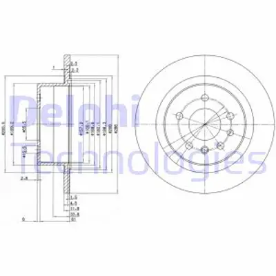 DELPHI BG2986 Arka Fren Aynası Omega B 2,0 / 2,5 24v / 2,5td / 3,0 24v 94> 93182292