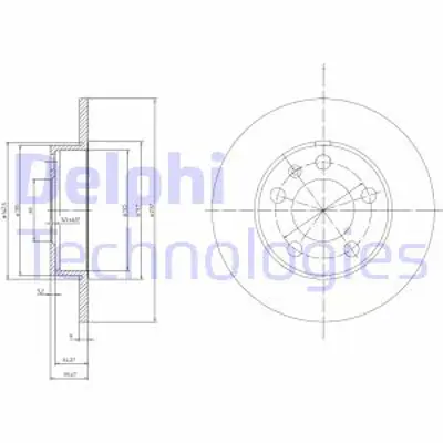 DELPHI BG3034 Arka Fren Aynası Golf Iv 1,8 1,9tdı 97> Bora 98> Octavıa 1,8 20v 1,9 Tdı 96> Fabıa 1,4 1,9tdı 2,0 2Q0615601H