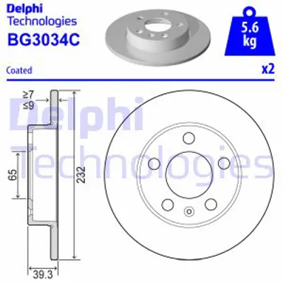 DELPHI BG3034C Arka Fren Aynası Golf Iv 1,8 1,9tdı 97> Bora 98> Octavıa 1,8 20v 1,9 Tdı 96> Fabıa 1,4 1,9tdı 2,0 2Q0615601H JZW698601AJ L6QD615601A