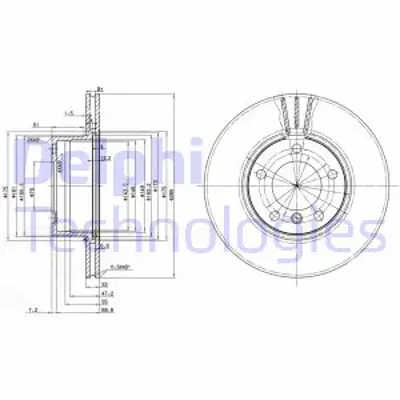 DELPHI BG3043 Fren Dıskı (Cıftlı Paket) Delıksız On  520 523 525 528 530 535 1995 > 10/2005 34116767061