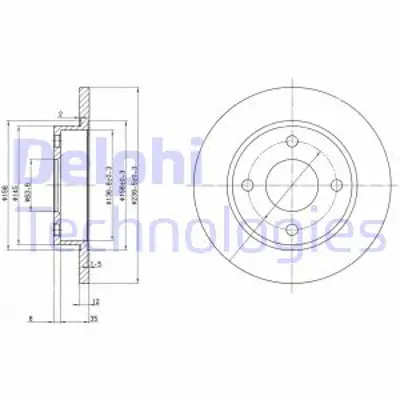 DELPHI BG3055 Fren Dıskı (Cıftlı Paket) Delıksız On Courıer Fıesta  95>02  240x4 1E0433251 96FX1125AB