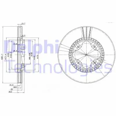 DELPHI BG3063 Fren Dıskı (Cıftlı Paket) Delıklı Ã–n Honda Accord01/1993 > 12/1997 45251SM5A00