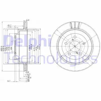 DELPHI BG3154 Fren Dıskı (Cıftlı Paket) Delıklı Arka Subaru Impreza Legacy01/1992 > 12/2001 26310AA150