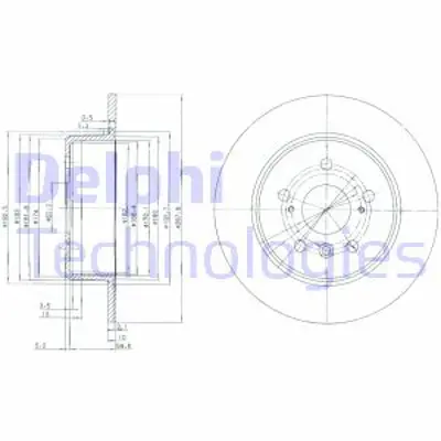 DELPHI BG3183 Fren Dıskı (Cıftlı Paket) Delıksız Arka Camry06/1991 > 12/2005 4243148030