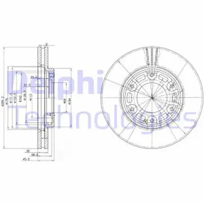 DELPHI BG3193 Fren Dıskı (Cıftlı Paket) Delıklı Ã–n Hı Ace08/1995 > 4351226160