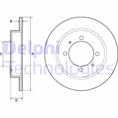 DELPHI BG3203 Fren Dıskı (Cıftlı Paket) Delıksız Arka Mıtsubıshı  Proton   Carısma Spacestar  Impıan  S40 V40 07/1 308729409 MR913846