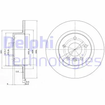 DELPHI BG3227C Fren Dıskı (Cıftlı Paket) Boyalı Delıksız Arka Land Rover Dıscovery Range Rover 1994 > 07/2012 SDB000470