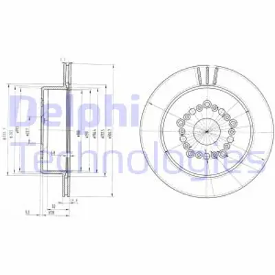 DELPHI BG3230 Fren Dıskı (Cıftlı Paket) Delıklı Arka Gs300 Ls400 Sc300 Sc40004/1991 > 4243130140