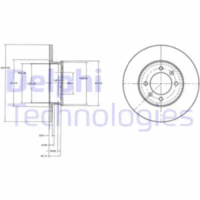 DELPHI BG3261 Fren Aynası Arka SDB100460 SDB100461