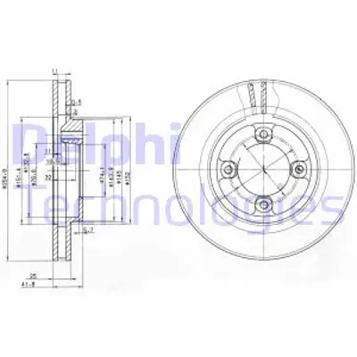 DELPHI BG3272 Fren Dıskı (Cıftlı Paket) Delıklı Ã–n Lıte Ace1992 > 1995 4351228160