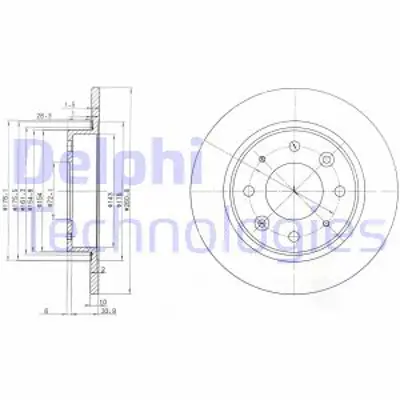 DELPHI BG3336 Fren Dıskı (Cıftlı Paket) Delıksız Arka Kıa Carens Clarus07/1999 > 09/2006 K9AA26251C