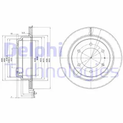 DELPHI BG3353 Arka Fren Dısk Aynası Havalı Frontera A 2.2ı / 2.4ı / 2.3 Td / 2.5 Tds / 2.8td 97034036