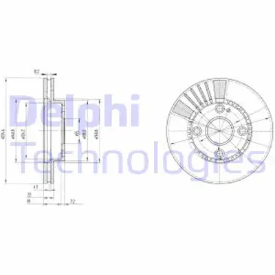 DELPHI BG3508 Fren Dıskı (Cıftlı Paket) Delıklı Ã–n Mazda 32310/1998 > 12/2003 BJOY3325X