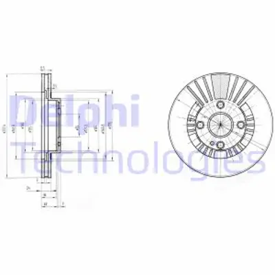 DELPHI BG3509 Fren Dıskı (Cıftlı Paket) Delıklı Ã–n Mazda 32308/1998 > 12/2003 BJ1Y3325X