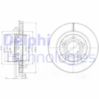 DELPHI BG3525 Fren Dıskı (Cıftlı Paket) Delıklı Arka A81998 > 10/2003 857615601