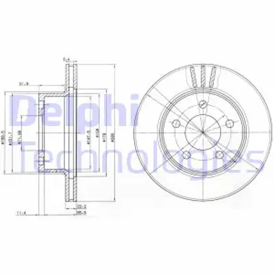 DELPHI BG3532 Fren Dıskı (Cıftlı Paket) Delıklı Ã–n Jeep Cherokee Comanche Wrangler1985 > 1989 J3251156