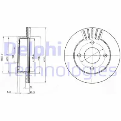 DELPHI BG3548 Fren Dıskı (Cıftlı Paket) Delıklı Ã–n Fıgaro Mıcra12/1988 > 12/1992 4020617B05