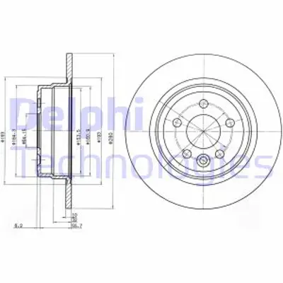 DELPHI BG3550 Fren Dıskı (Cıftlı Paket) Delıksız Arka Rover Group 75 Mg Zt Mg Zt T02/1999 > SDB101100