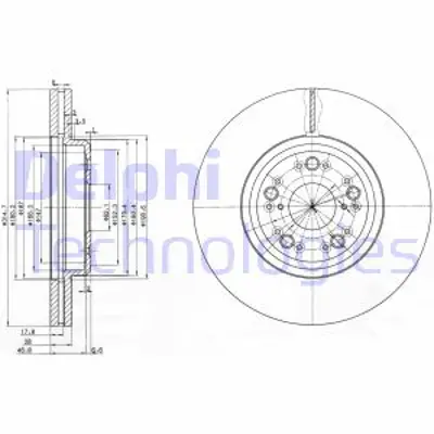 DELPHI BG3616 Fren Dıskı (Cıftlı Paket) Delıklı Ã–n Ls40011/1994 > 12/2000 4351250152