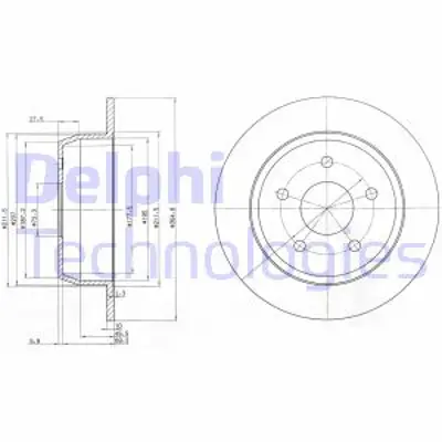 DELPHI BG3660 Arka Fren Dıskı Jeep Grand Cherokee Iı 99>05 52098666AA