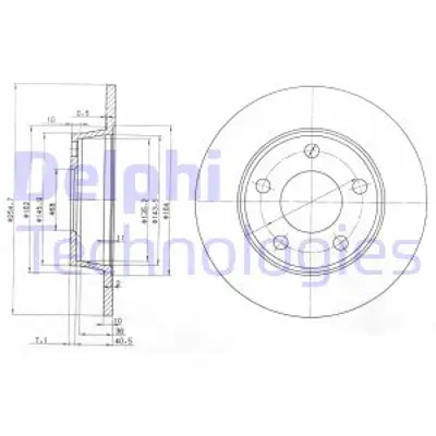 DELPHI BG3671 Fren Dıskı (Cıftlı Paket) Delıksız Arka A6 Allroad1997 > 4B0615601B