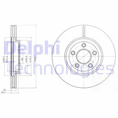 DELPHI BG3704 Fren Dıskı (Cıftlı Paket) Delıklı Ã–n Pt Cruıser2000 > 