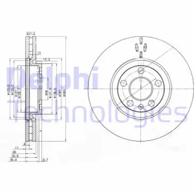 DELPHI BG3740 Fren Dıskı (Cıftlı Paket) Delıklı Ã–n // Fıat // Lancıa // C8 Dıspatch Jumpy // Scudo Ulysse // P 1340193080 E169146