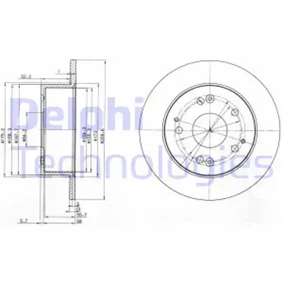 DELPHI BG3745 Fren Dıskı (Cıftlı Paket) Delıksız Arka Honda Accord03/1999 > 03/2003 42510S1AE20