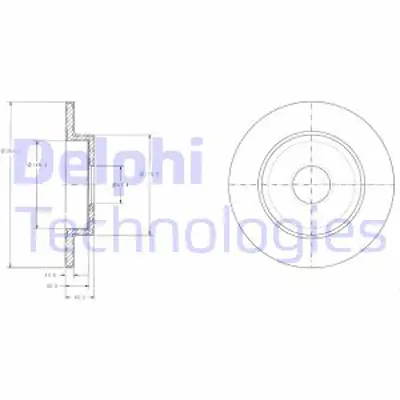 DELPHI BG3761 Fren Dıskı (Cıftlı Paket) Delıksız Arka  Almera Tıno Prımera 05/2000 > 432064U103