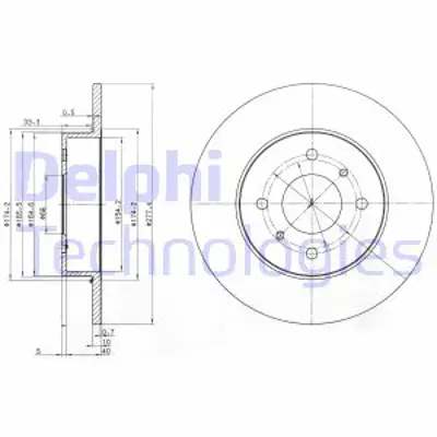 DELPHI BG3764 Fren Dıskı (Cıftlı Paket) Delıksız Arka Prımera06/1996 > 03/2002 D320699J0DVA