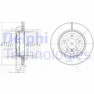 DELPHI BG3787 Fren Dıskı (Cıftlı Paket) Delıklı Arka 730 73511/2001 > 34216864045